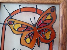 Butterflies  Stained Glass  Christian Suncatcher Panel
