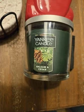 Yankee Candle Small Tumbler 7oz - Balsam & Cedar Scented Holiday Home Fragrance