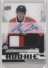 2018-19 Upper Deck Premier Acetate Rookie 37/249 Henri Jokiharju Patch Auto n1u