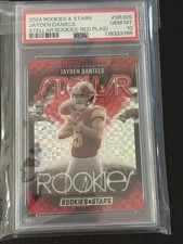 2024 Panini Rookies & Stars - Stellar Rookies Jayden Daniels Red Plaid PSA 10