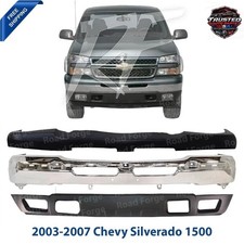 Front Bumper Chrome Bumper Cover Primed Kit For 2003-2007 Chevy Silverado 1500