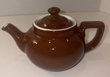 Vintage Hall Small Teapot Brown Single Serve Restaurant New Old Stock
