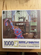 BITS AND PIECES 1000 Piece Jigsaw Puzzle "SEWING CORNER" NEW Sealed 20"x27"