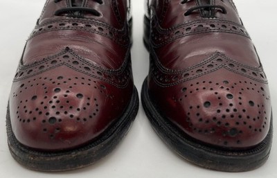 Allen Edmonds MCALLISTER Wing-Tip Burgundy Oxblood Leather Oxfords Men’s Size 6C Allen Edmonds MCALLISTER Wing-Tip Burgundy Oxblood Leather  main image 4