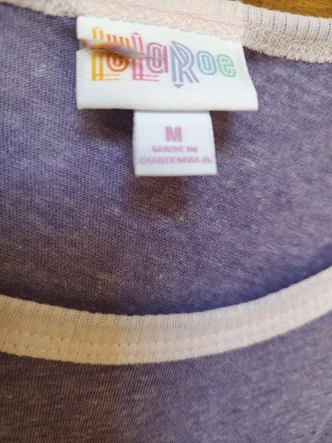 LuLaRoe Carly Purple Dress New Medium Short Sleeve Lu La Roe - Picture 6 of 9