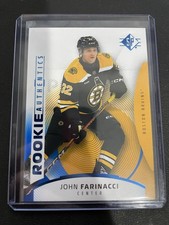 Upper Deck 2025-26 SP Rookie Authentics Blue John Farinacci #126 Bruins
