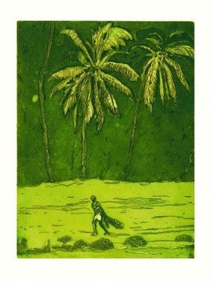 Peter Doig, Pelikan Druck ungerahmt auffällig 40x50cm