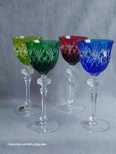 WMF Crystal Cabinet Bleikristall Amber Wein Gläser 17,3 cm 4 Stück