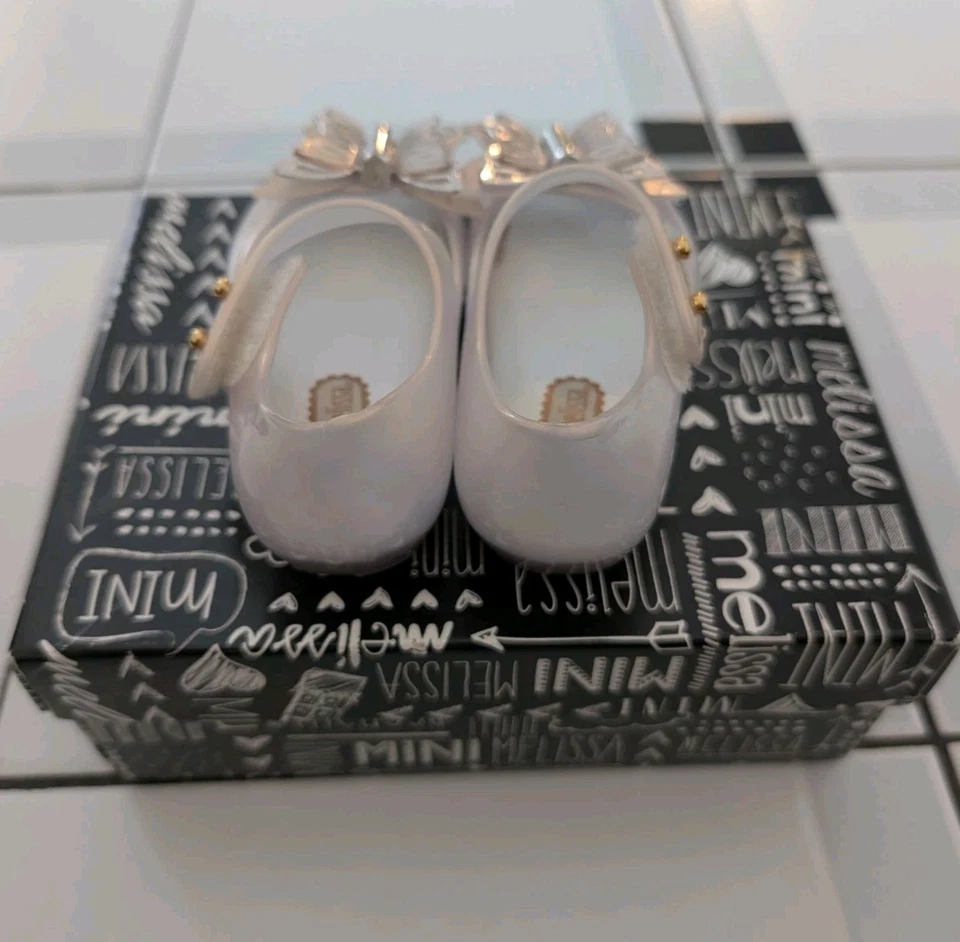 Mini Melissa Plata Mariposa Mary Jane Ultragirl Zapatos EE. UU. 5 Niño Pequeño Bebé Niñas Foto 3 de 4