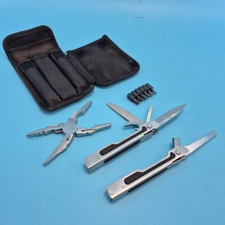 3 teiliges Multitool Set mit Bits Tasche Outdoor Camping Werkzeug Survival