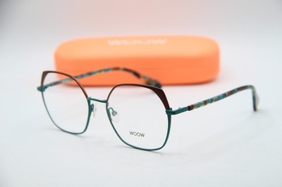 NEW WOOW OPTICAL MEET UP 2 COL 9445 TEAL ORANGE AUTHENTIC FRAME EYEGLASSES 53-18