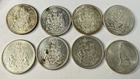 1960-1967 Canada 50 Cents - 80% Silver - Lot of 8