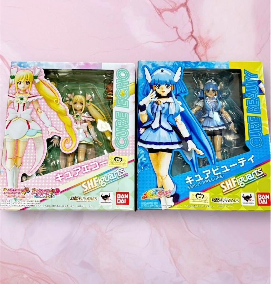 プリキュアセット50点➕ソフビ【07】 S.H.Figuarts Cure Beauty Cure Echo Smile PreCure Bandai