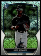 2023 Bowman Chrome Jose Gerardo #BCP-195 Chrome Mojo Refractor Marlins