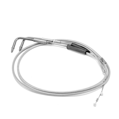 40" Stainless Steel Throttle and Idle Cable Kit For Harley Road Glide FLTR 98-07 - Picture 9 of 9