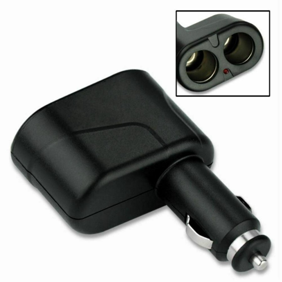 Dual Car Cigar Cigarette Lighter Socket Adapter Charger Two Ports PLUG N473