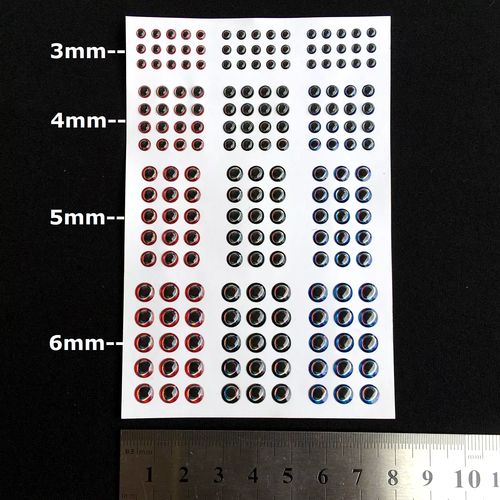 Fish Eyes 3D Holographic Fishing Lure Eyes For Fly-Tying Stickers Crafts - Picture 7 of 16