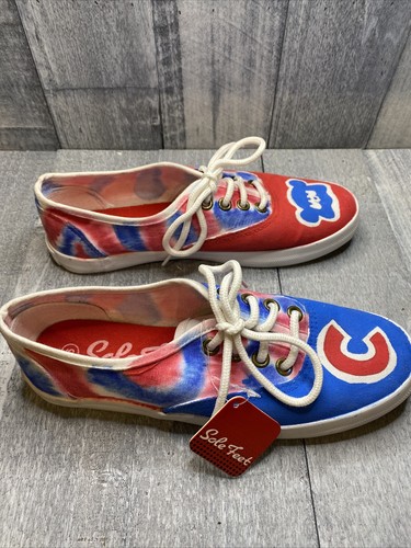 Zapatos para mujer Chicago Cubs talla 6 troquelados con corbata - Imagen 7 de 8