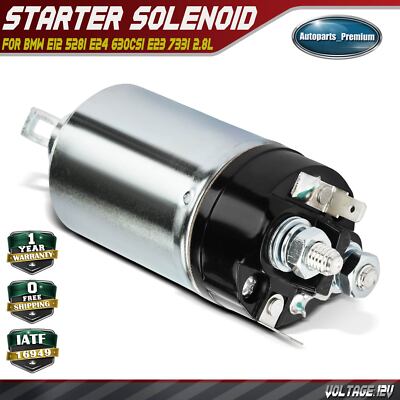 12V Starter Solenoid Switch for BMW E12 528i E24 630CSi E23 733i 2.8L 3.0L 3.2L