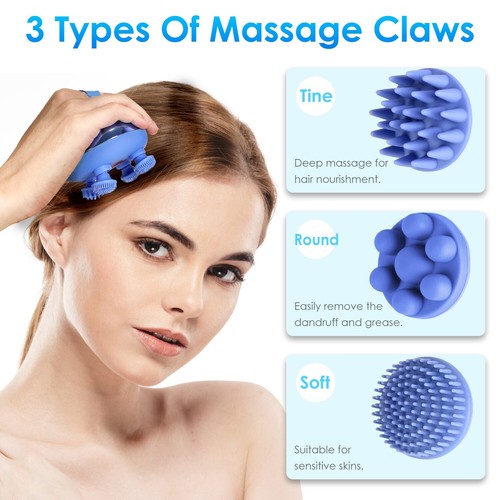 Cordless Scalp Massager Head Hair Massager for Hair Growth Massage Stress Relax - Picture 9 of 25
