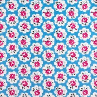 Curtains - Cath Kidston - Provence Rose Cotton Duck Cornflower - Pencil Pleat Curtains - Cath Kidston - Provence Rose Cotton Duck Cornflower - Pencil Pleat
