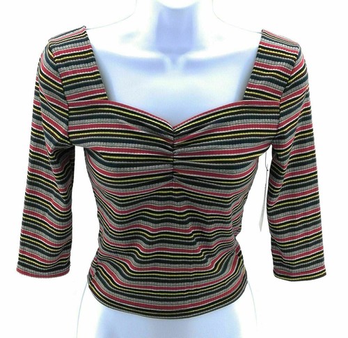 Roommates Juniors Multi Color Stripe Top Size Small - Picture 4 of 12