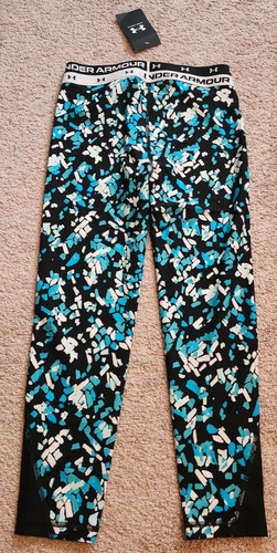 NEW NWT GIRLS youth medium UNDER ARMOUR CROPPED LEGGINGS ACTIVE WEAR ATHLETIC YM - Picture 6 of 6