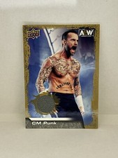 CM PUNK 2022 AEW Upper Deck GOLD Relic Patch SP #15 WWE