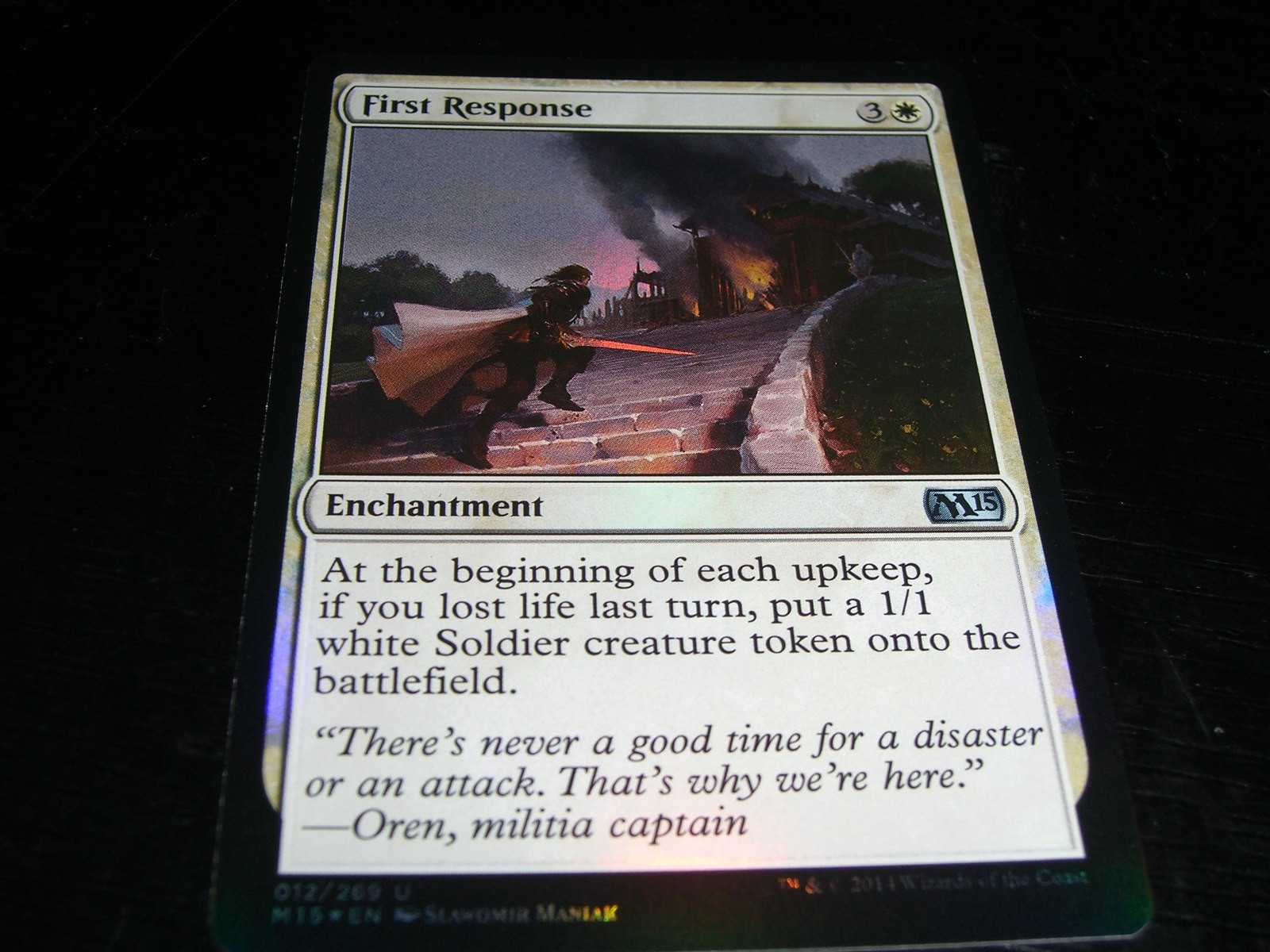 Magic the Gathering: Core Set M2015 - First Response FOIL Uncommon Card [x1] MTG