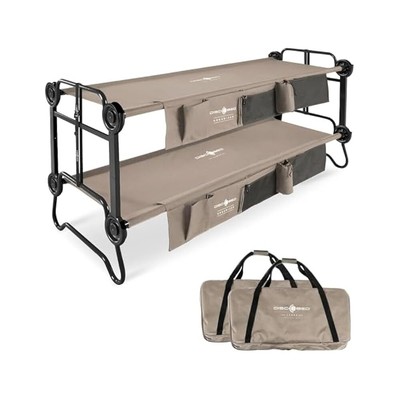 2,Person Camping Bunk Bed, Sleeps Adults, with Bags & Straps, Easy Assembly
