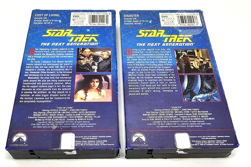 Star Trek The Next Generation Disaster VHS 1996 & Cost Of Living VHS 1997 Bundle - Picture 2 of 16