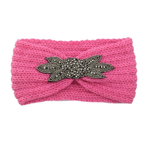 Mujeres Damas Invierno Turbante Crochet Cristal Tejido Diadema Envoltura Calentador de Oreja - Imagen 32 de 36