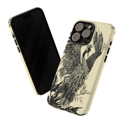 Red Crowned Crane Bird Phone Case for iPhone, Samsung Galaxy, Pixel - 第 3/175 張圖片