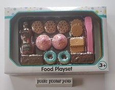 Elitoky Dessert Toy Playset - 16 Piece Plastic Pretend Food For Kids