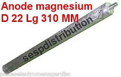 anode magnésium pour chauffe eau D 22 mm Lg 314 mm filetage M10