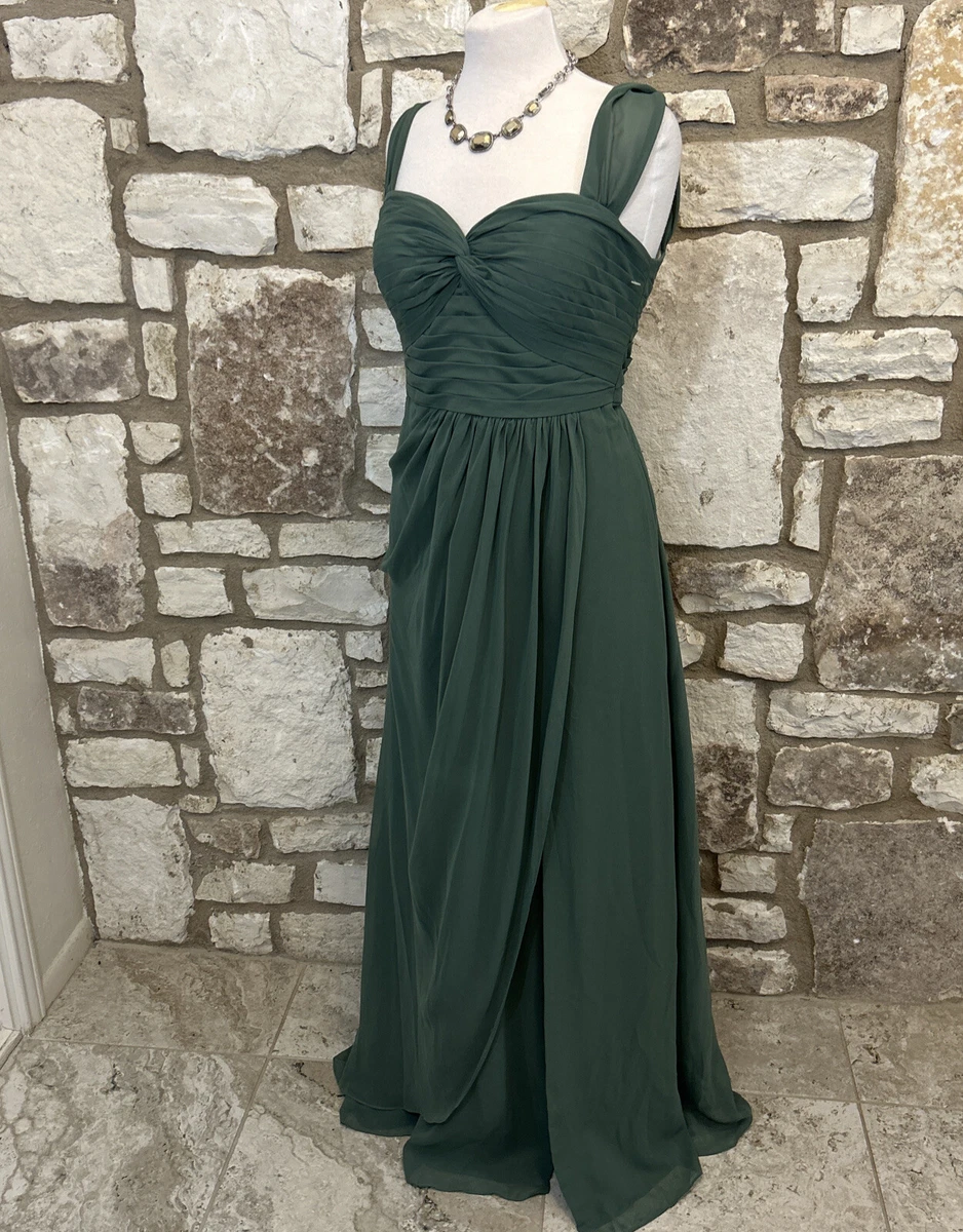 Azazie Women s Size Large C Dress Formal Forest Olive Green