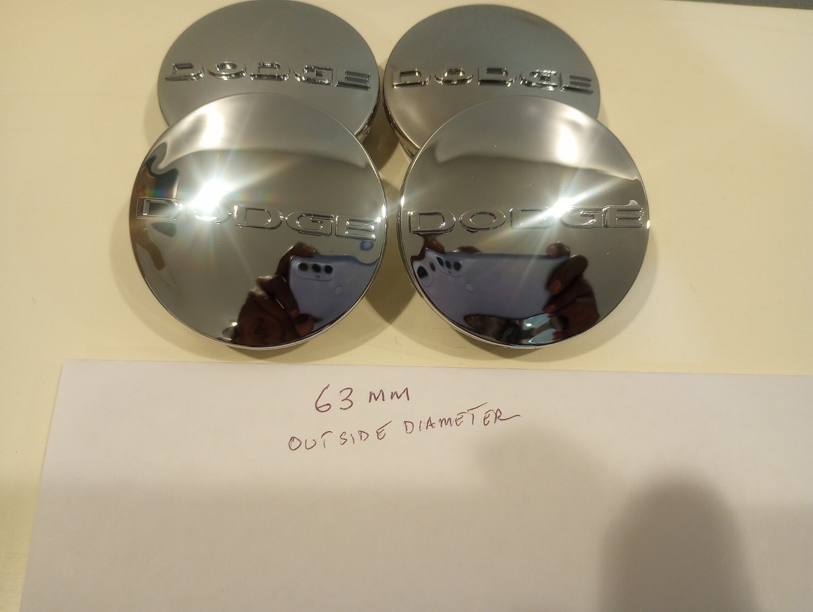 Dodge Silver Wheel Hub Center Caps Covers 63 mm 4pcs AVENGER CARAVAN