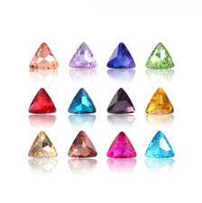 100pcs Pointed base Triangle Color Glass Crystal Rhinestone Jewels Faceted