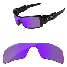Lenslog Plasma Purple Mirror Polarized Replacement Lenses For-Oakley Oil Rig
