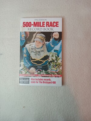 1996 INDIANAPOLIS INDY 500 Record Book BRICKYARD 400 Guide