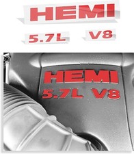2009-2018 Ram Hemi 5.7l V8 Engine Cover Overlay Decal Stickers