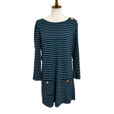 striped dress blue or gold COURT DRESS – Slater Zorn main image 1