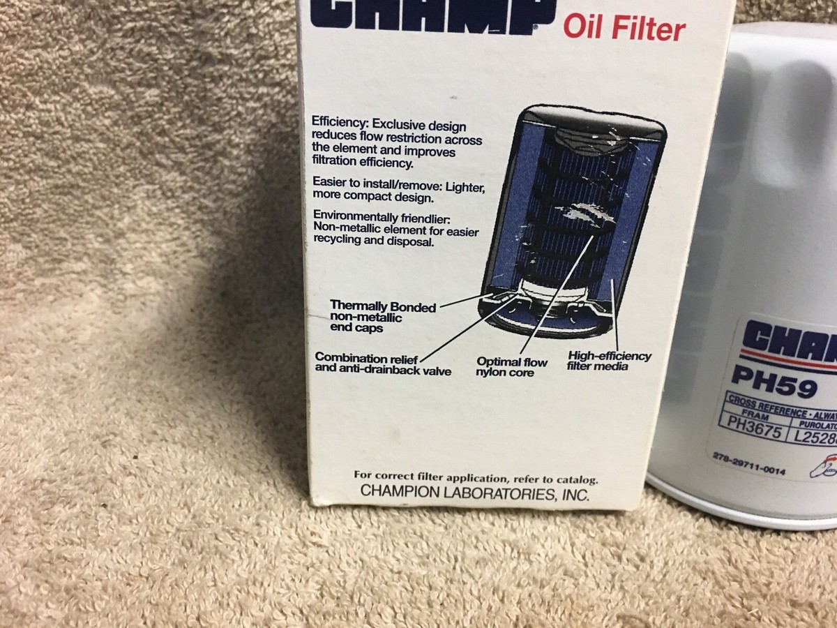 3 CHAMP Lab Oil Filters PH59 for sale online | eBay