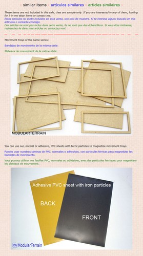 1x MDF Movement Tray 5x4 4x5 (F 0mm) 25mm Square Base War Hammer 40k Wargames - Imagen 3 de 7