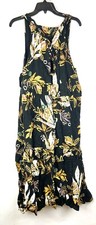 Free People Women’s Black Floral Sleeveless Midi Dress Size Small