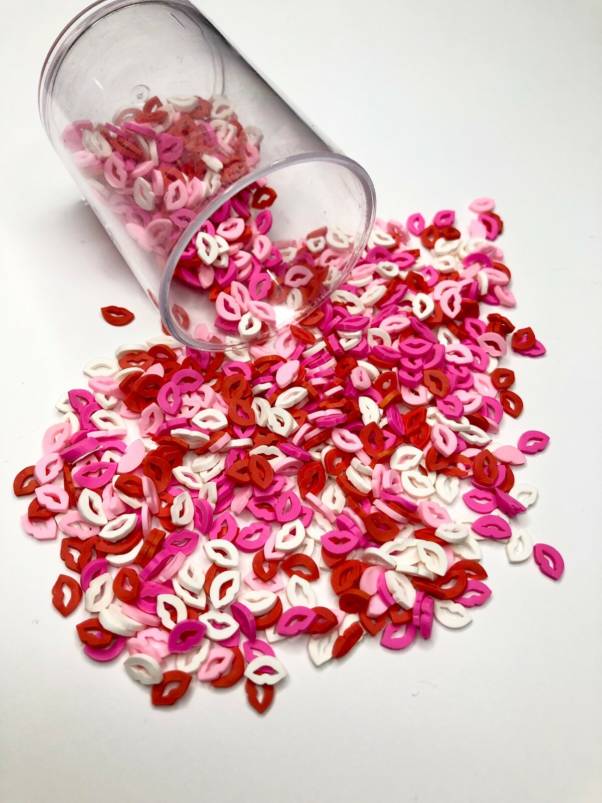 Polymer Clay Lips Red Pink White Sprinkles Slices Craft Resin Nails eBay