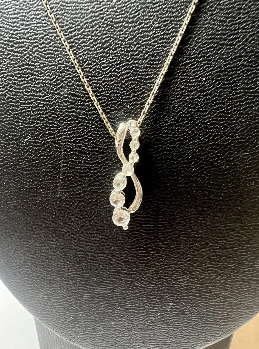 Journey necklace deals cubic zirconia