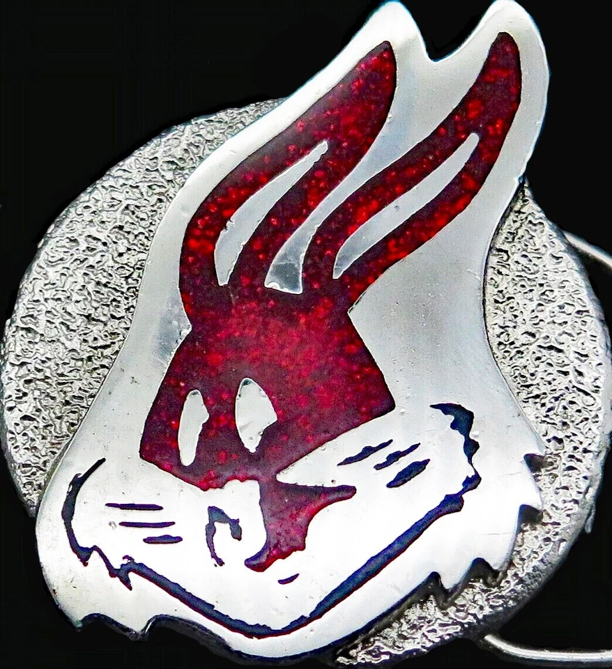 Hebilla de cinturón vintage de personaje de dibujos animados Bugs Bunny Rabbit Foto 2 de 3
