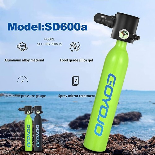 1L Tauchflaschen Unterwasser Tauchen Schnorchelausrüstung + Inflator + Pumpe - Bild 9 von 28