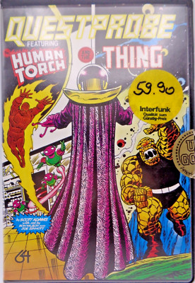COMMODORE 64/128 -- QUESTPROBE: FEATURING HUMAN TORCH & THING (U.S. GOLD / DISK)